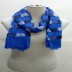 Cotton Chain Work Stole -Royal Blue